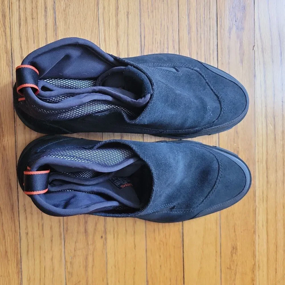 Swims NWOB Suede Ankle Boots with Zippers Size 11 US 44.5 EU in Solid black